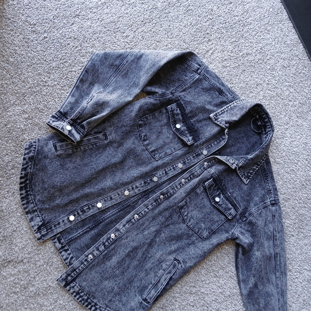 Iris Charcoal Denim Jacket